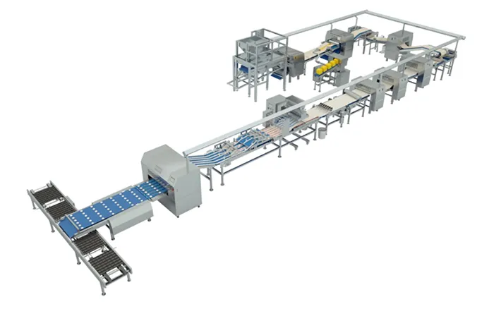 Ligne de production de gâteaux feuilletés
