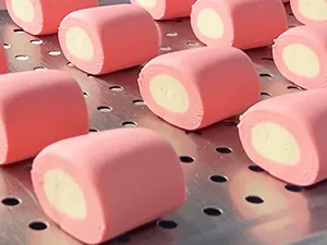 Ligne de production de petits pains fourrés