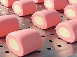 Ligne de production de petits pains fourrés